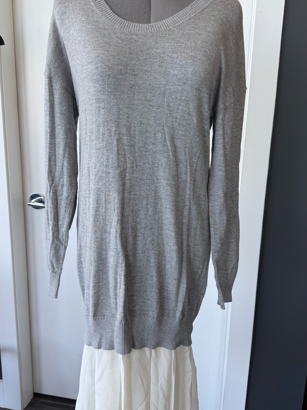 3.1 Phillip Lim for Target Gray Scoop-Neck Midi Sweater Dress